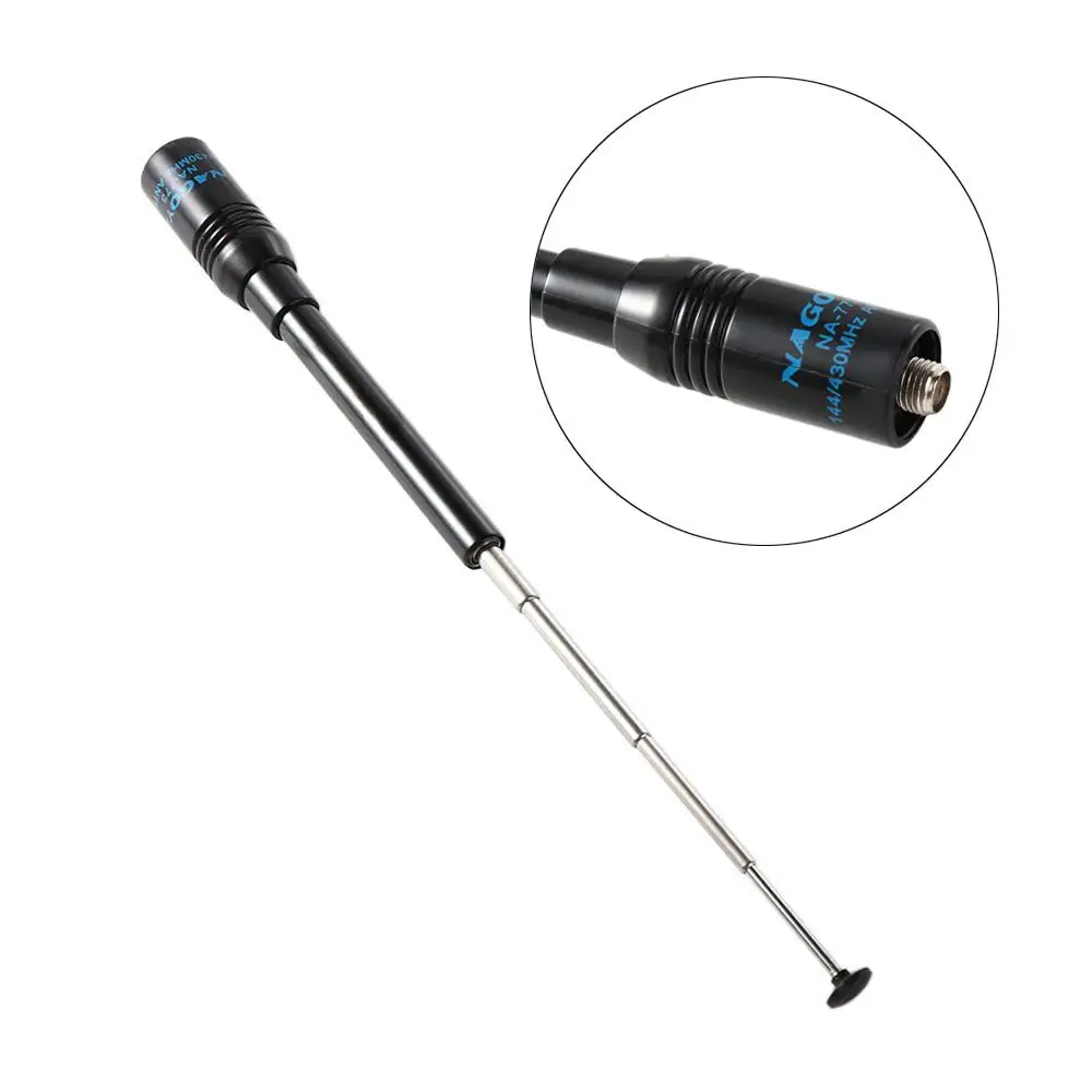 Black UHF+VHF for Baofeng UV-5R Intercom Supplies Telescopic Antenna Communication Equipment Walkie-talkie Aerial SMA-F Antenna