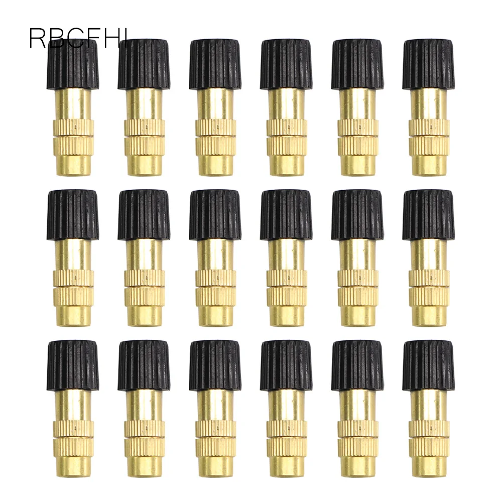 

RBCFHl 100PCS Micro Drip Irrigation Misting Brass Nozzle Garden Spray Cooling Parts for Greenhouse Sprinkler Watering Irrigation