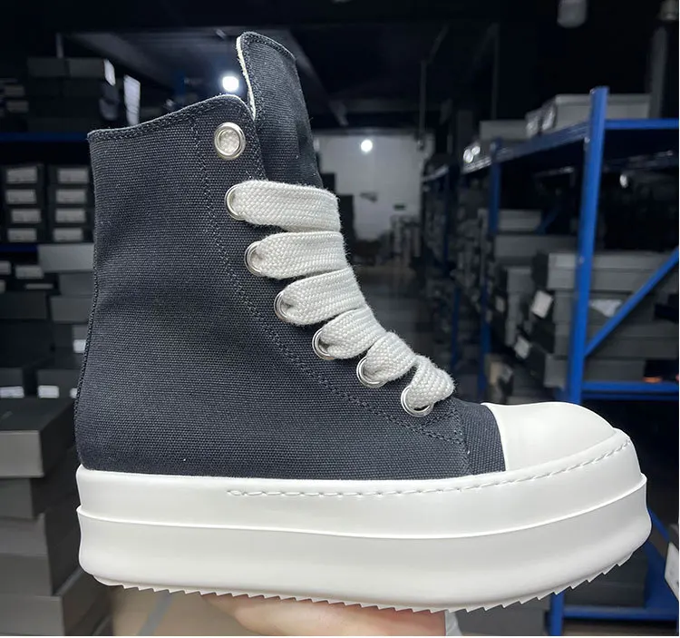 

Мужская повседневная обувь, мужские кроссовки на двойной толстой подошве, парусиновая обувь Owens Jumbo со шнурками, женские кроссовки