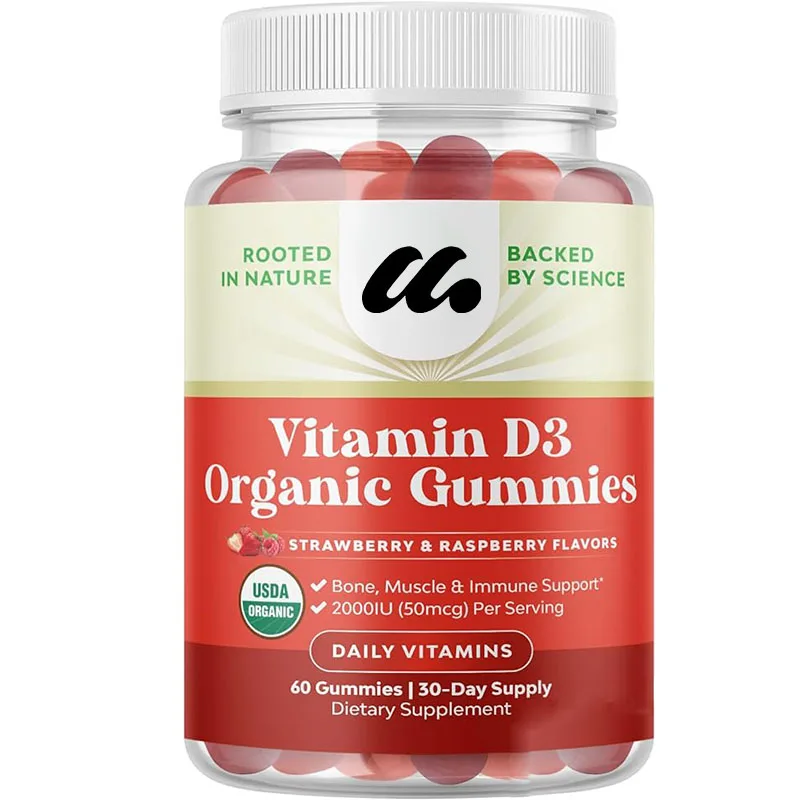 

Adult Organic Vitamin D Gummies - Contains Vegetative Vitamin D3- Organic Vitamin D3 Adult Health Gummies - Non GMO Gluten Free