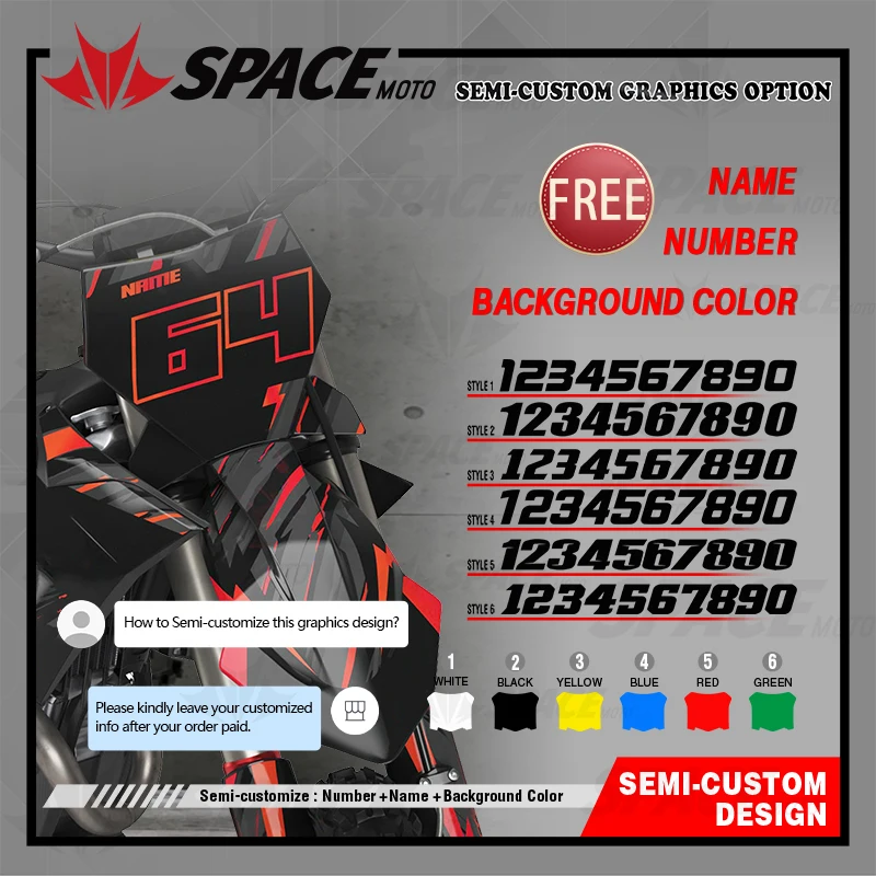 SPACE MOTO For KTM 05-06 SXF 06-07 XCF 05-07 EXC XCW Graphics Background Decals Stickers Motorcycle