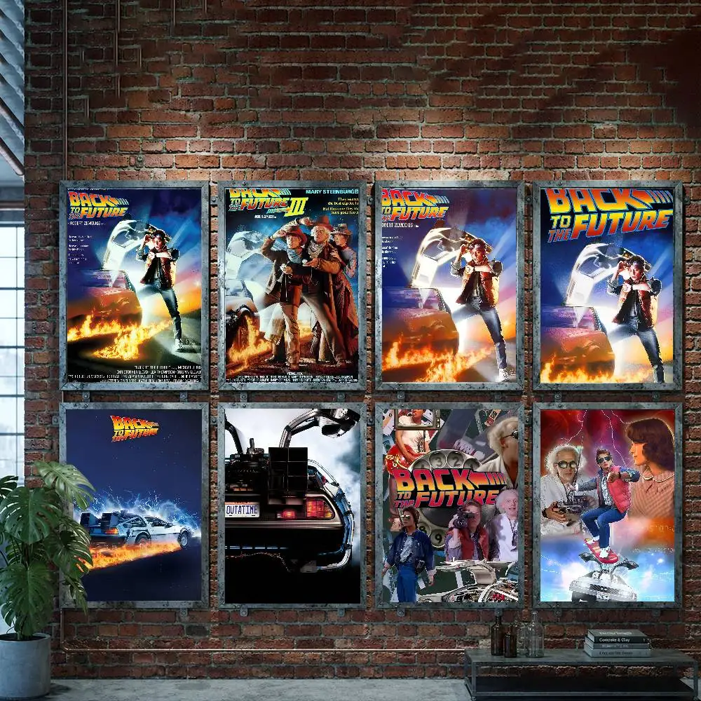 Film-Poster „Zurück in die Zukunft“-Trilogie, Wandkunstdruck, geeignet für Wohnzimmer, Schlafzimmer, Bar, Salon, Heimdekoration, Geschenk