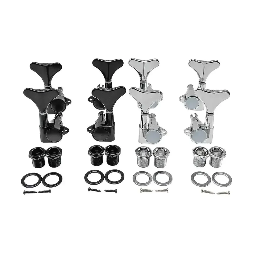1set Electric Bass String Knob Enclosed Tuning Pegs Machine Heads Tuners Metal Tuning Peg for Electric Bass Guitar  Accessories