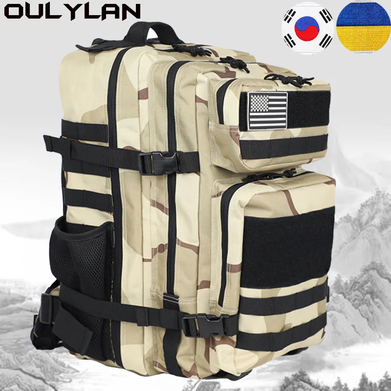 

New 25L/45L Outdoor Camping Backpack Women Men Camouflage Tactical Travel Bag 900D Oxford Cloth Mountaineering Hiking Rucksack