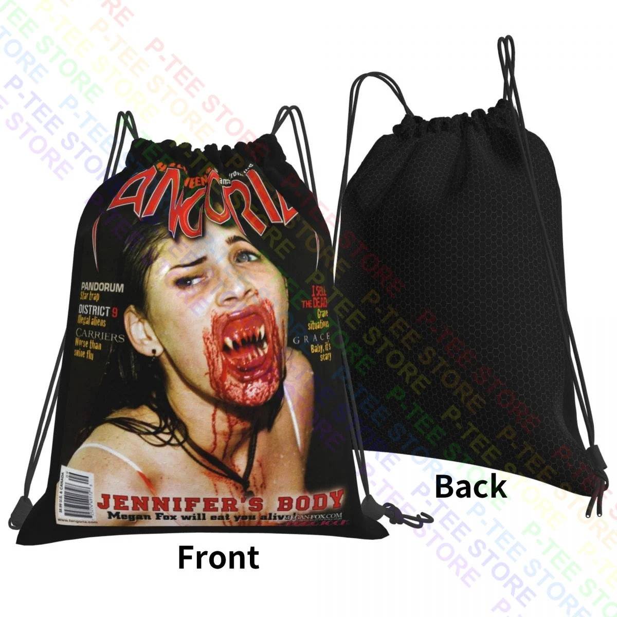 Jennifer'S Body Megan Fox Magazine Cover Drawstring Bags Gym Bag Travel Creative Storage Bag Clothes Backpacks