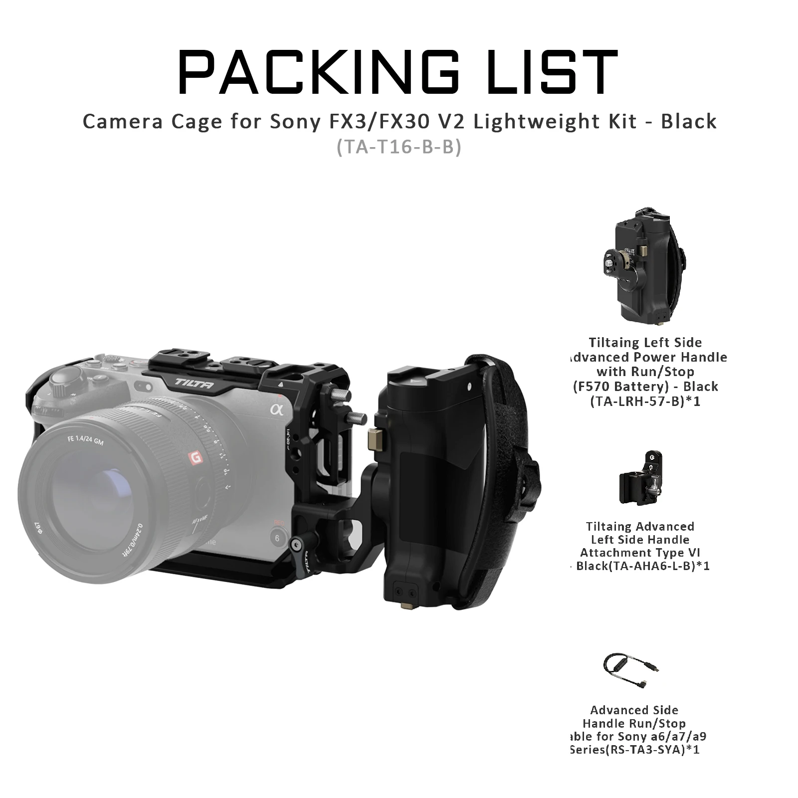TILTA voor Sony FX3 FX30 Camera Kooi Armor Pro Kit Licht Basic Volledige Kooi Tactische Pak Anti Kras TA-T16-FCC Volledige RIG
