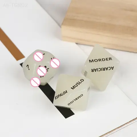 3Pcs/Lot Luminous Couple sexx Dice Game Adult Bedroom Flirting Toy Male Female Game Gifts