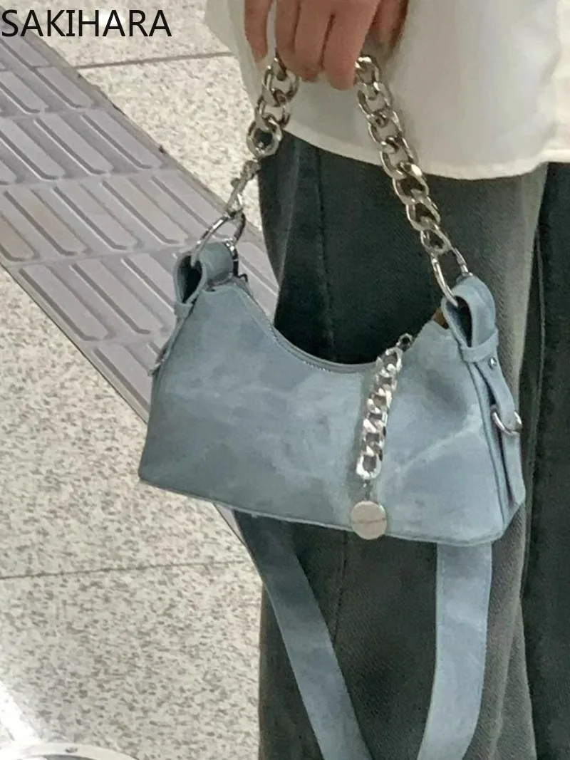 Bolso cruzado con temperamento para mujer, bandolera con cadenas de diseñador, Vintage, combina con todo, a la moda, informal