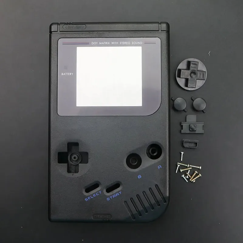 1 مجموعة كاملة مجموعة الإسكان شل غطاء إصلاح أجزاء ل Gameboy الكلاسيكية لعبة وحدة التحكم ل GB DMG-01 مع أزرار