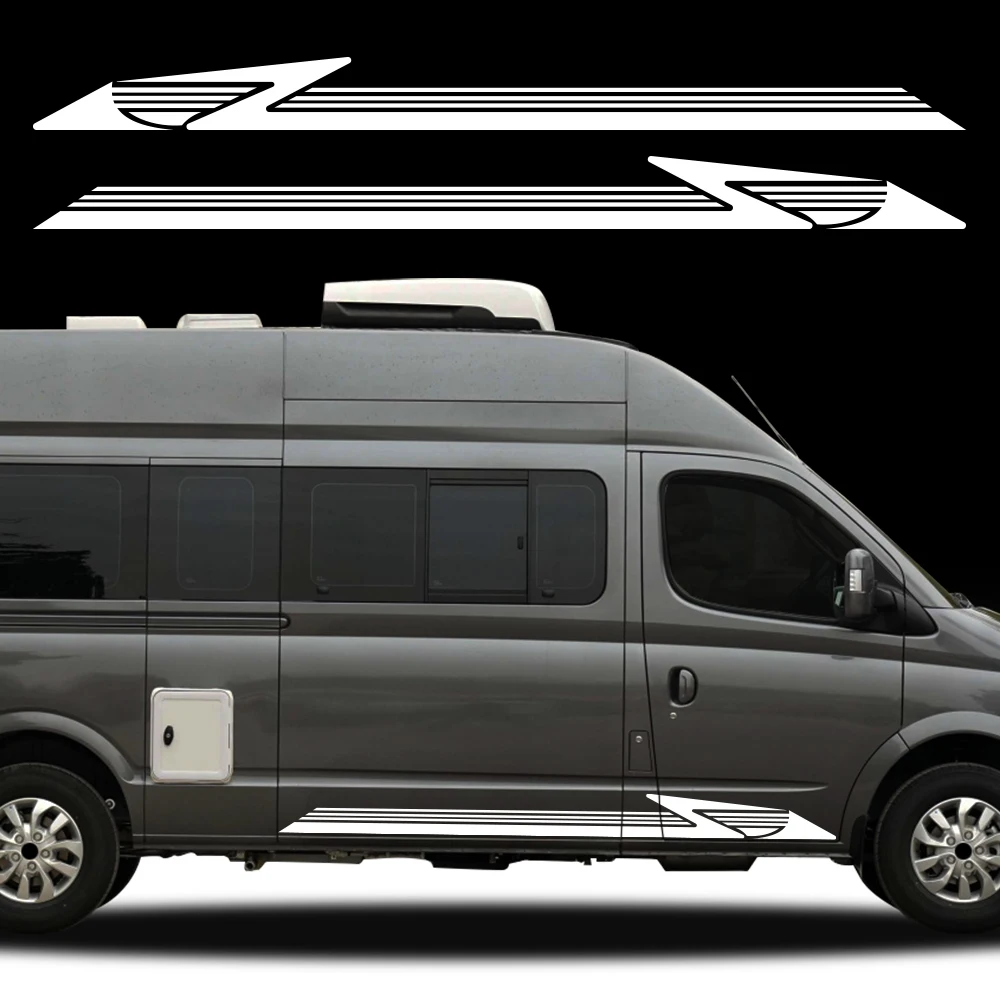 

Universal RV Camper Vinyl Graphics Decal Motorhome Trailer Car Body Side Stripe Sticker Caravan Exterior Tuning Accessories