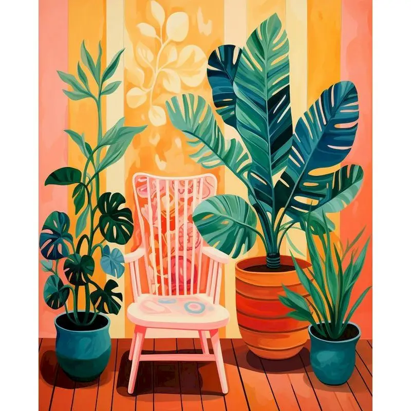 

RUOPOTY Painting By Number Daisy Vase Wall Art Unique Gift Diy Picture By Number Handpainted Acrylic Canvas Decoration