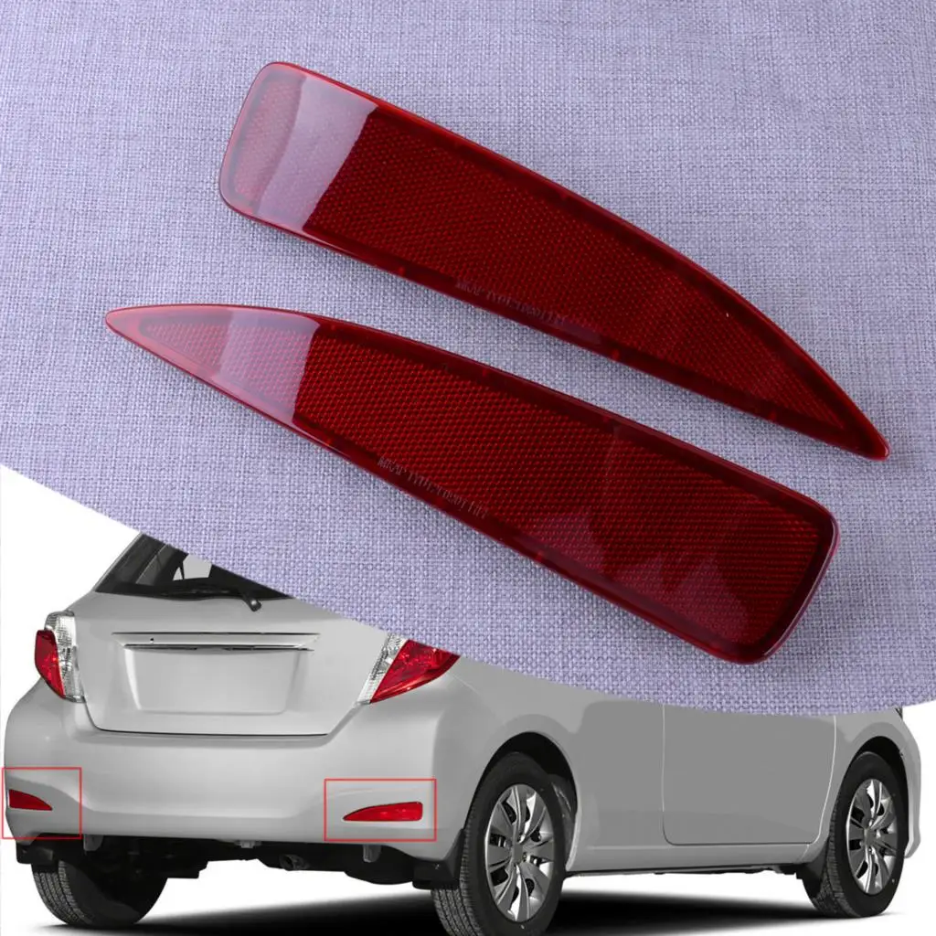 1 Pair TO1185103 Rear Bumper Reflector Light Lamp Housing Cover Fit for Toyota Yaris Base PREMIUM CE L LE TO1184103 52163-52100