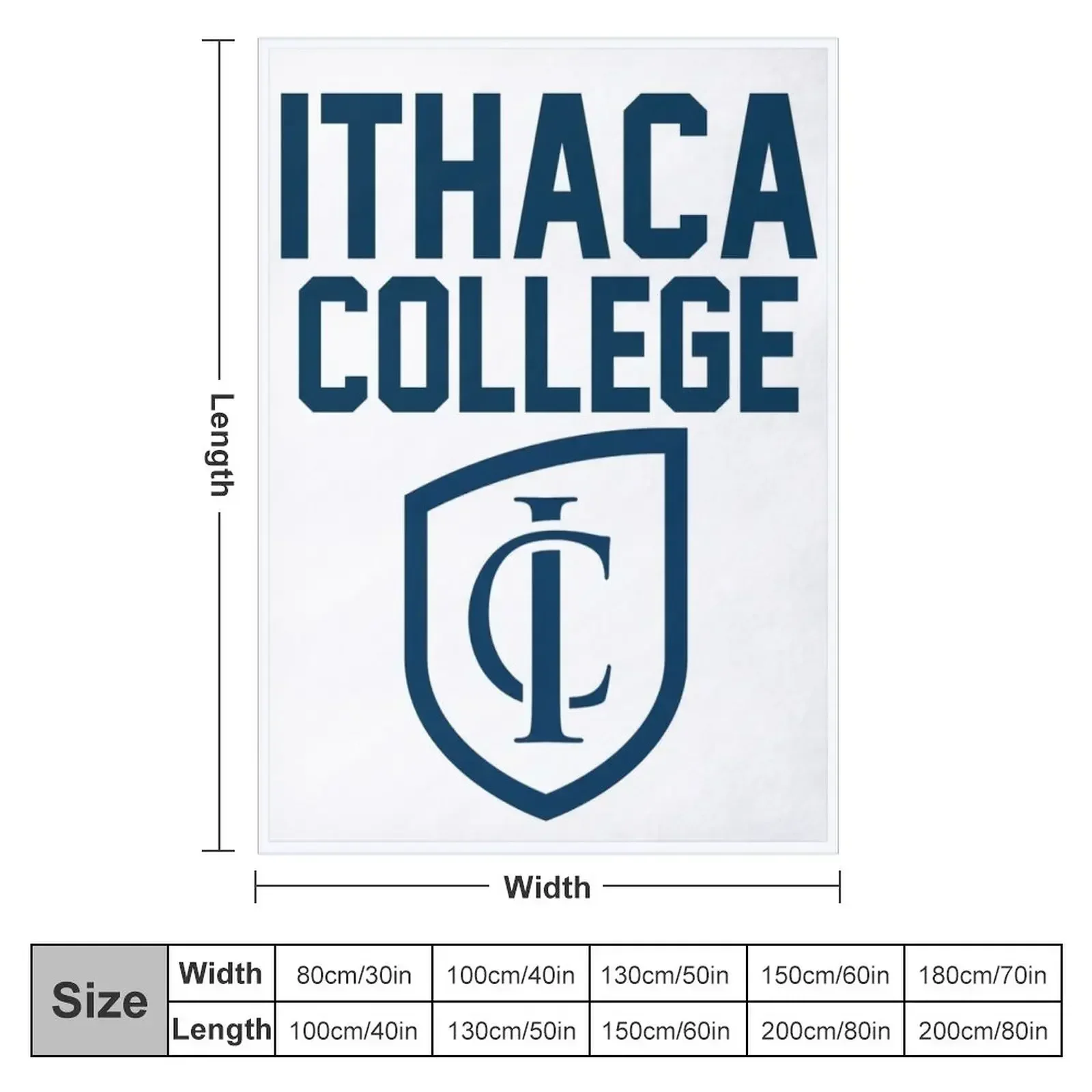 Ithaca College Throw Blanket Luxury Thicken Weighted Thermals For Travel Blankets