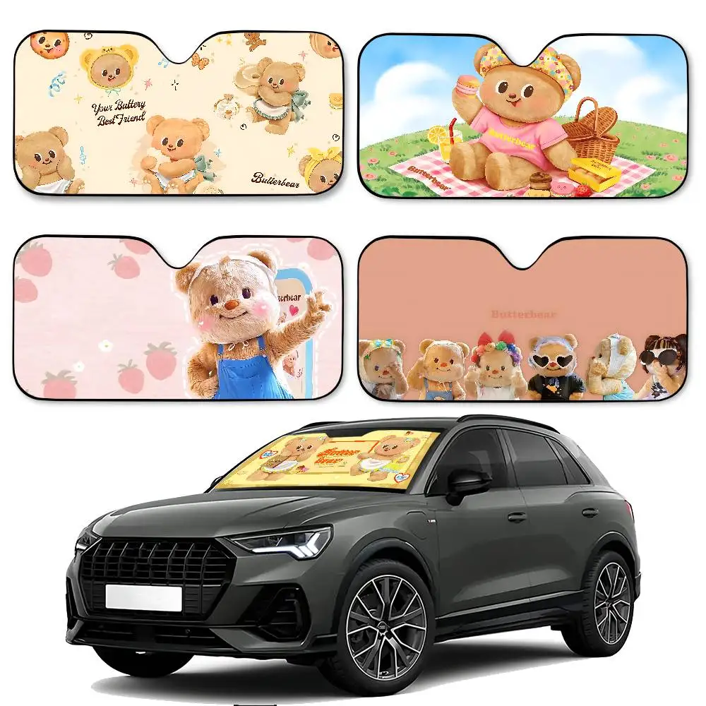 

B-Butter B-Bear Cute Car Sunshade Covers Cover Universal Windscreen Folding Visor