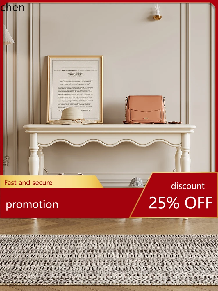 

HT Cream Style Solid Wood Shoe Changing Stool Entrance Doorway Entry Stool with Soft Cushion Shoe Wearing Stool