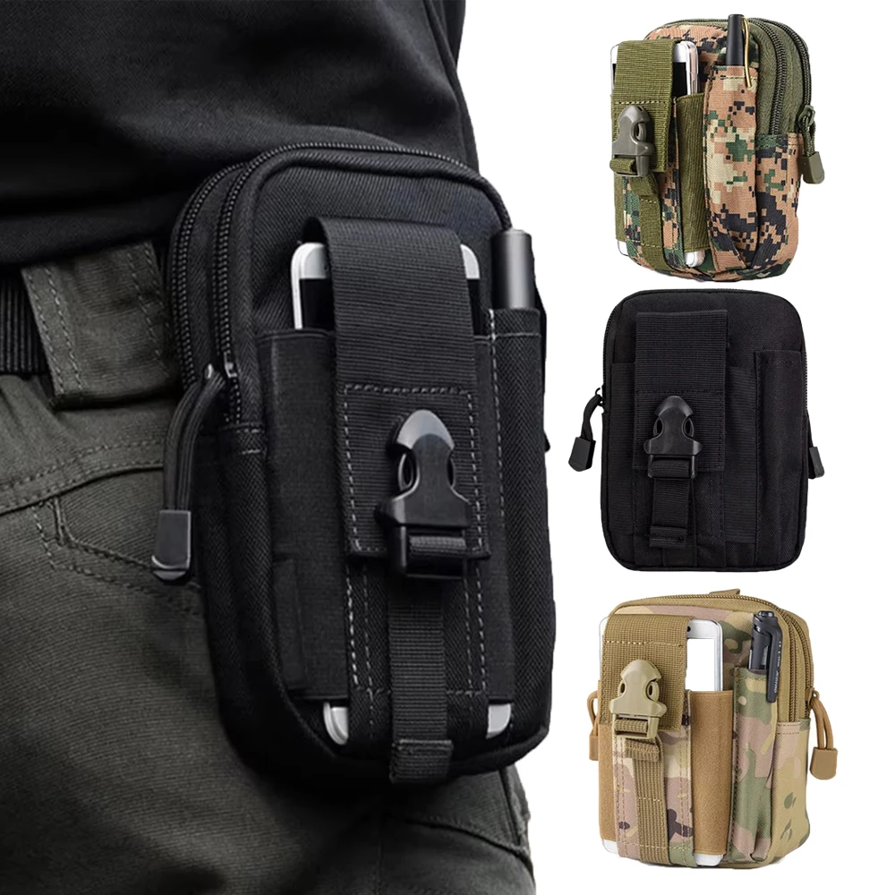 Bolsa Tática de Perna Masculina Camuflada para Motociclismo, Multifuncional, com Cinto, Bolsa de Cintura Pendurável, Pochete