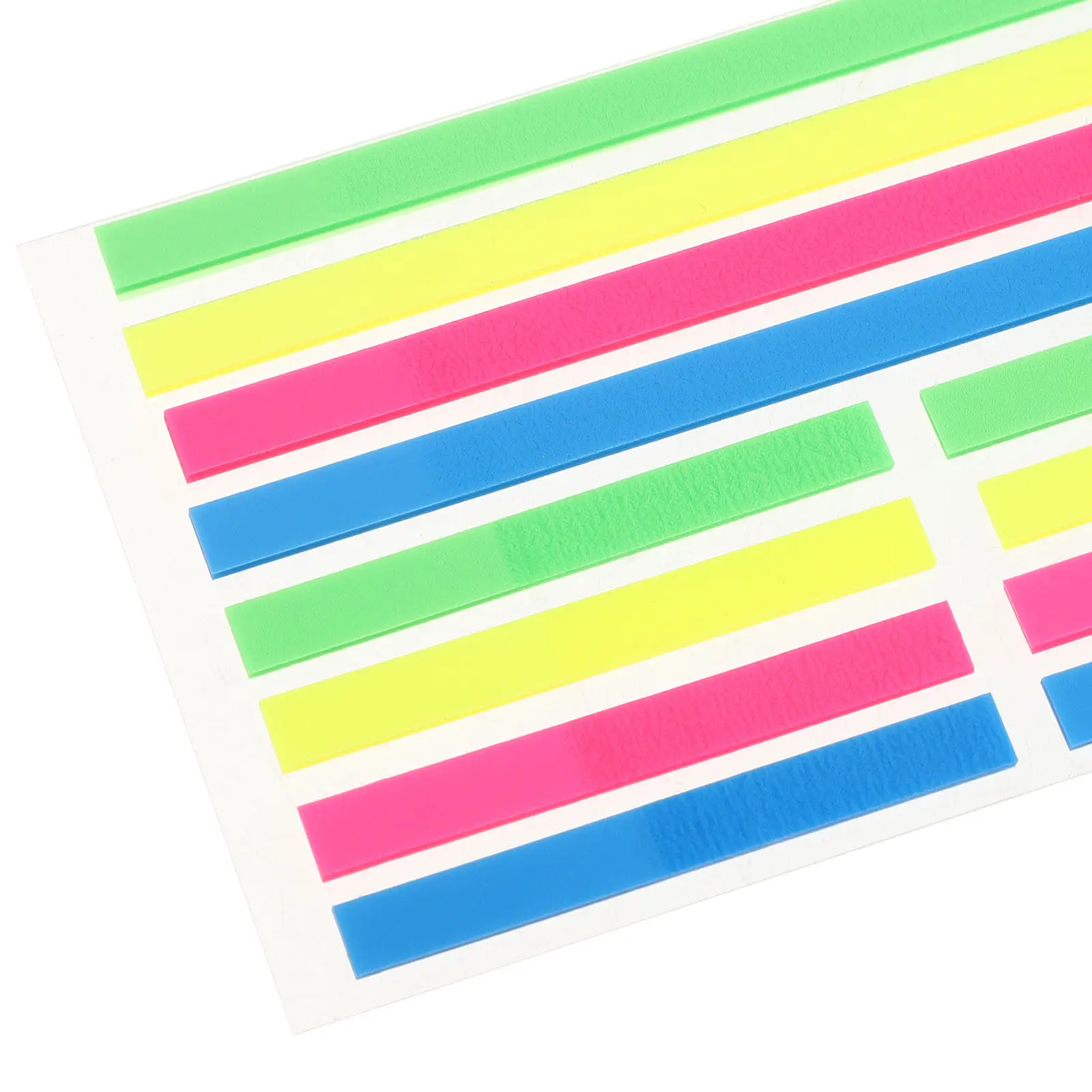 4Pcs Transparent Neon Sticky Tabs Slim Highlighter Strips Clear Adhesive Page Markers for Bible Study Book Annotation Supplies