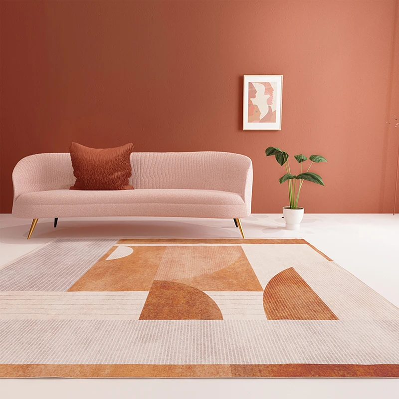 

Nordic Style Bedroom Decor Abstract Carpet Large Area Carpets for Living Room Washable Lounge Soft Floor Mat Anti-slip Study Rug