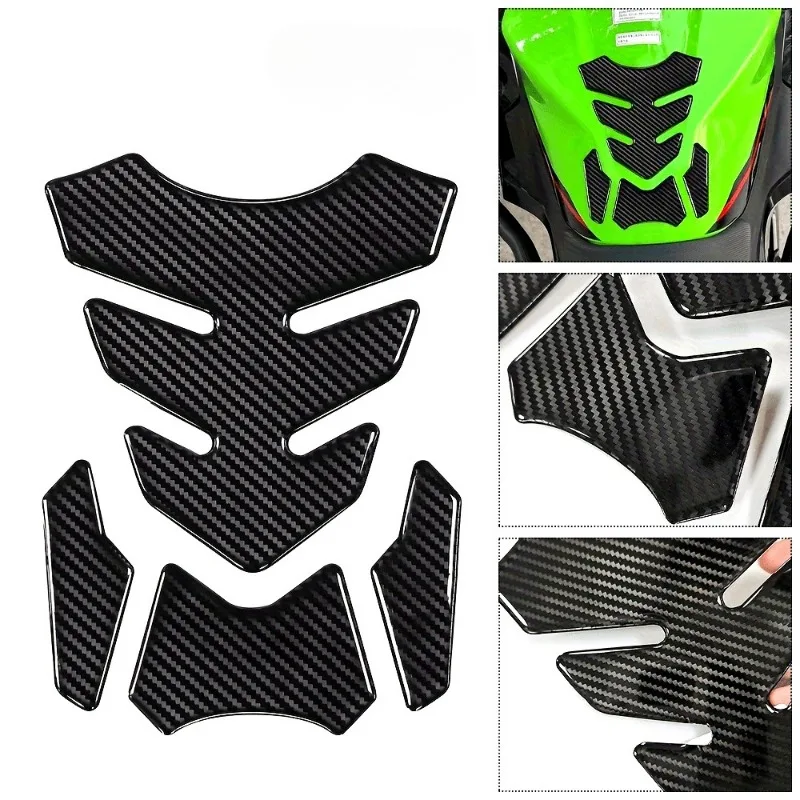 

Universal 5D Motorcycle Carbon Fiber Gas Fuel Oil Tank Pad Protector Decals PVC Material Suitable for ATV Chopper Cafe Racer
