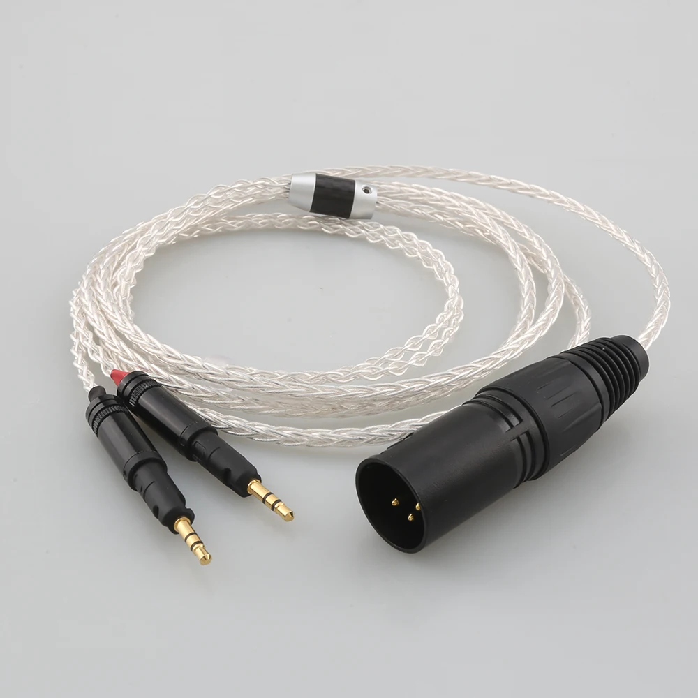 3.5mm 4 pin XLR Balanced Male HiFi Cable For ATH-R70x Professional Headphone Silver Plated Audio Upgrade Cable