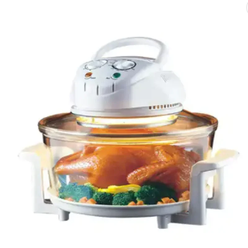 Home Appliances Glass Material Portable Electric Oven Halogen Oven Single Kitchen Cooking\baking Digital Timer Control 12L(17L)