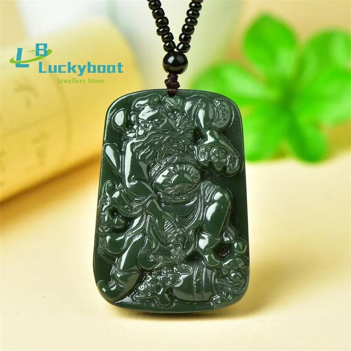 Natural Hetian Black Jade Zhong Kui Pendant Simple and Generous Personality Exquisite Fashion Versatile for Men and Women