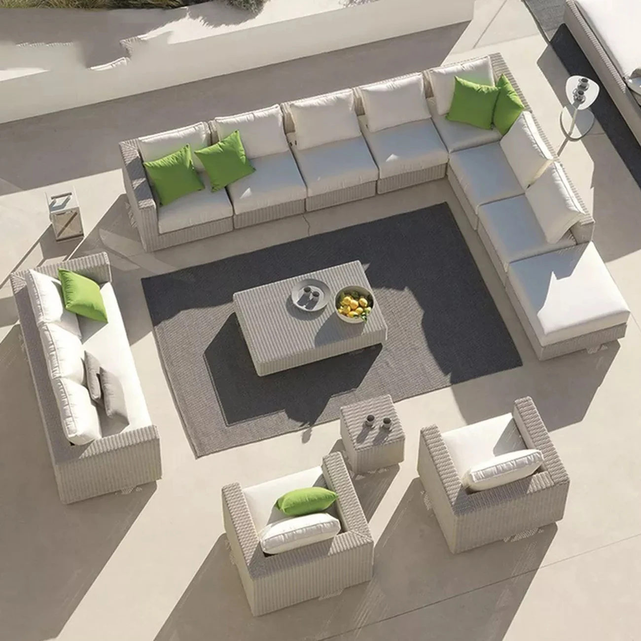 Outdoor Natural Wicker and Rattan Furniture Sofa Set Garden Furniture Guangdong Manufacturers