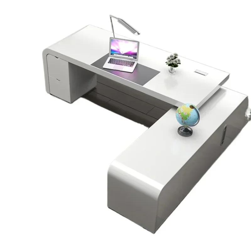 European Luxury Designer's Office Desk Simple Modern White Fashionable European Japanese Executive Ufficio Trendy Furniture
