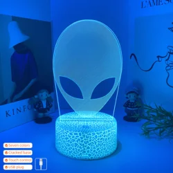 1pcs alien modeling 3D nightlight, USB plug, atmosphere decoration table light, holiday gift nightlight.