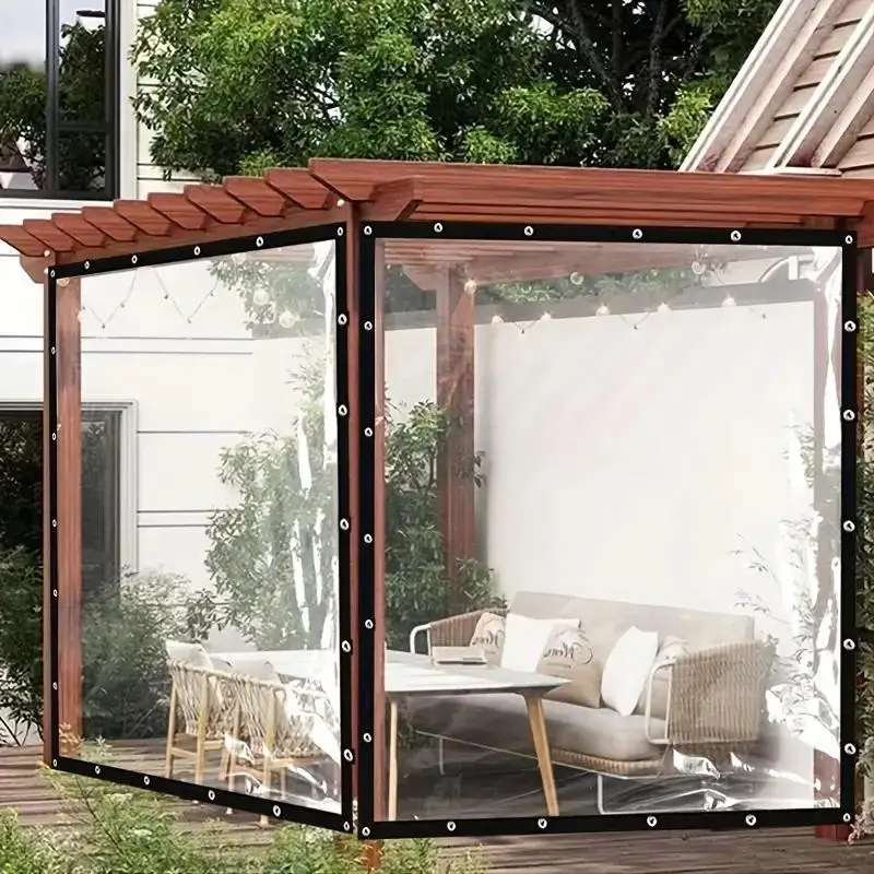 Immagine 6: Tenda impermeabile per cortile esterno, trasparente, resistente al vento, resistente alle intemperie, per riparo da giardino