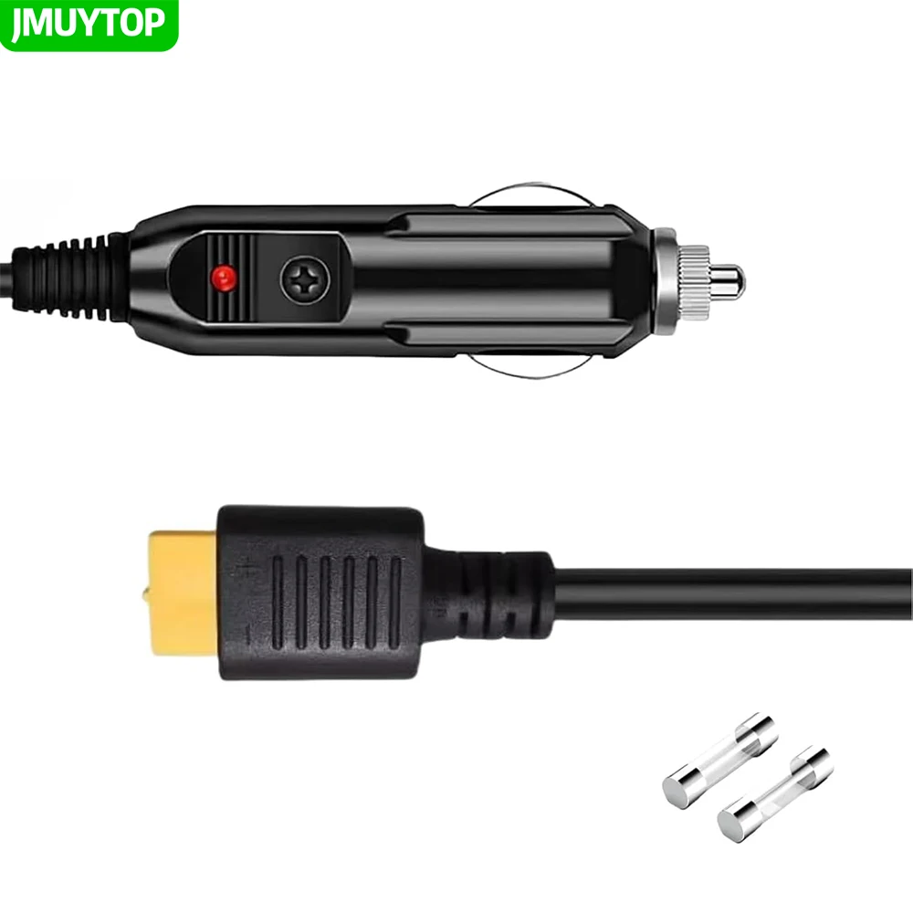 JMUYTOP 6.6ft 12AWG Car Cigarette Lighter for XT60 Cable for ALLPOWERS R600 R1500 R2500 S2000 Pro Ecoflow Delta River 2 3