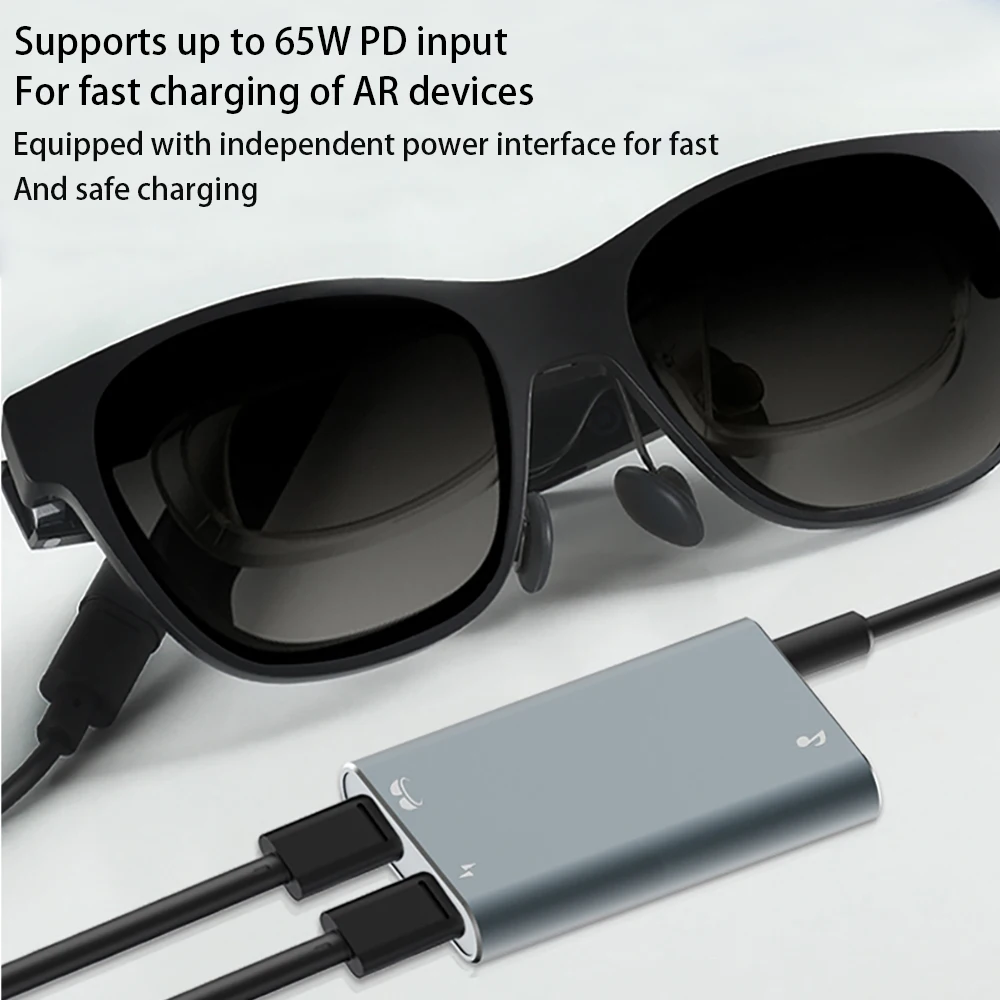 Hibloks AR Ladetriebemodul Datenkabel Typ C für XREAL Nreal Air Rokid Brille für Thunderbird Air 1S Zubehör – Detail 4