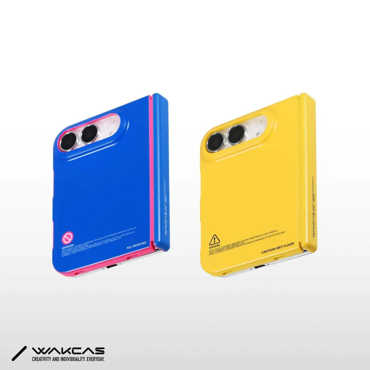 WAKCAS Color Blocking Road Sign Phone Cover for iPhone Duo Magnetic Case Compatible with iPhone Duo Anti-fall Protective Shell