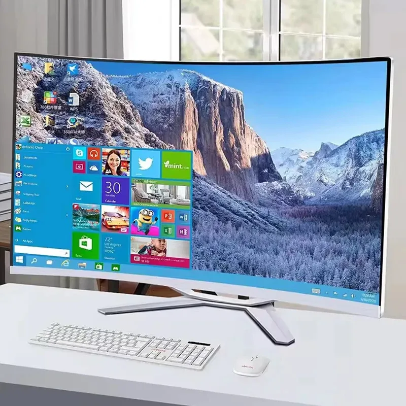 

27 Inch Curved Screen All In One Desktop PC Core I5 10400H 16GB RAM 512GB SSD OEM Gaming AIO Monoblock All In One Computer