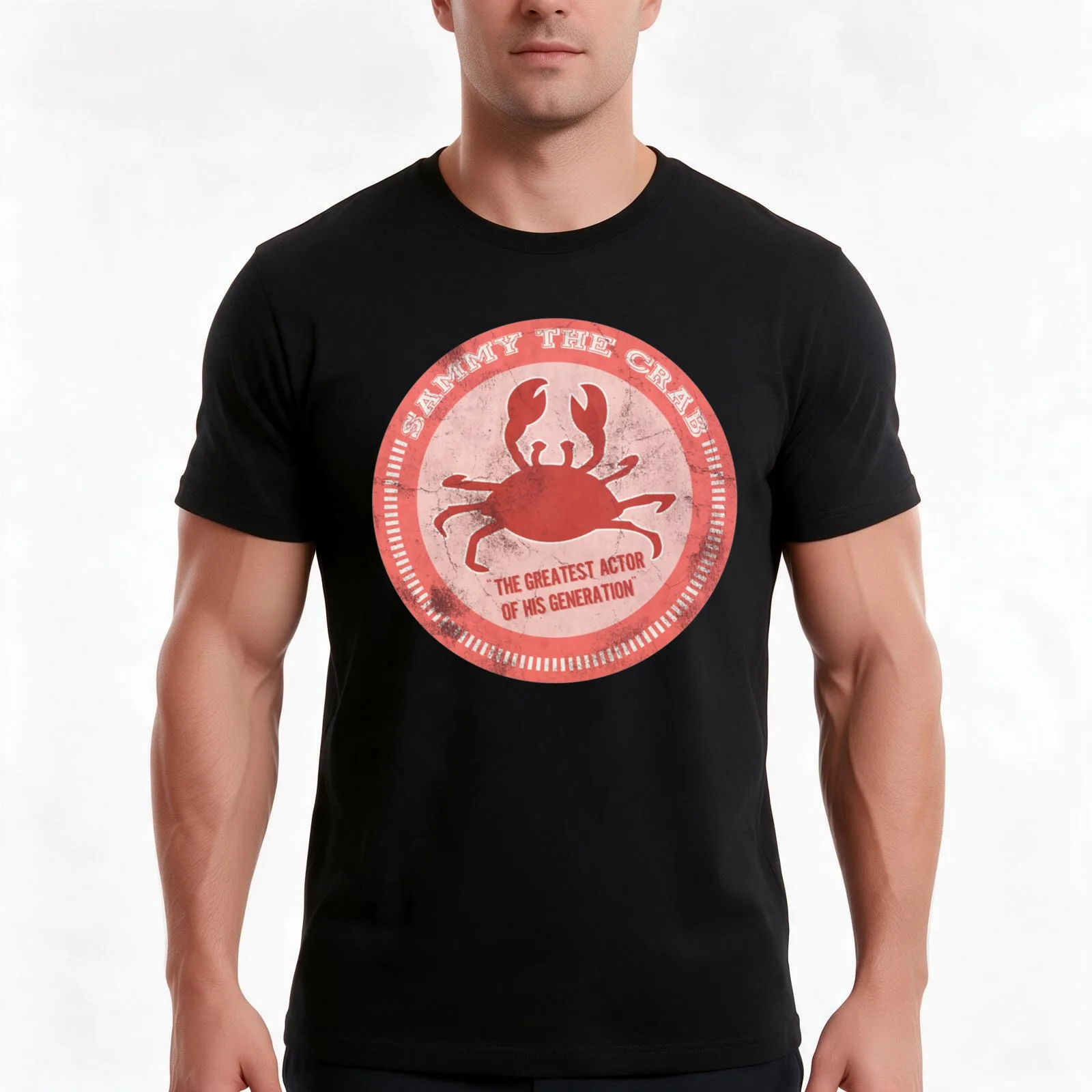 Sammy the crab Fitted T-Shirt Summer Casual Cotton Tee Oversized Streetwear Tops Vintage Graphic Print Unisex Men Women