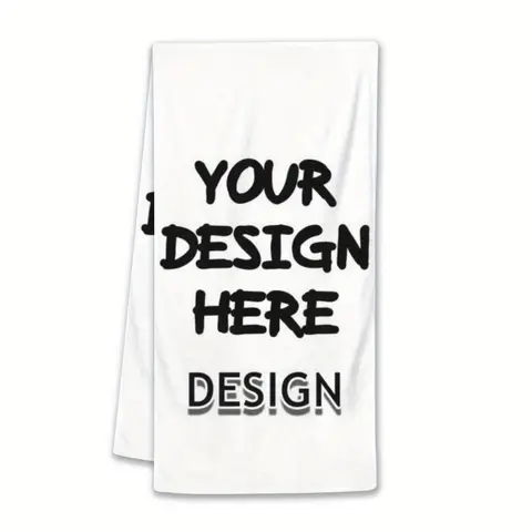 1Pc/2Pc Customized Towels - Woven Polyester Kitchen Towels, Modern Style, Soft Hand-Washable Rectangular Face Towels, Suitable for Indoor and Outdoor Use - Personalized Towel Set, Suitable for Home Decoration and Party Supplies