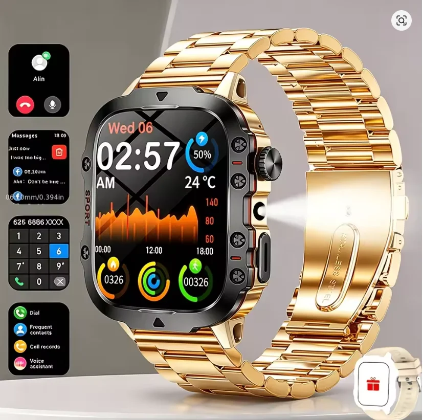 Rugged  Smart Watch for Men, B - Smartwatch Rugged Watches For Men ulasan dan harga