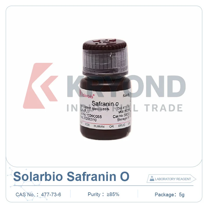Solarbio Safranin O S8020 CAS 477-73-6 85 Percent Laboratory Staining Dye for Microscopy Research Testing Lab Sample Use Pack 5g