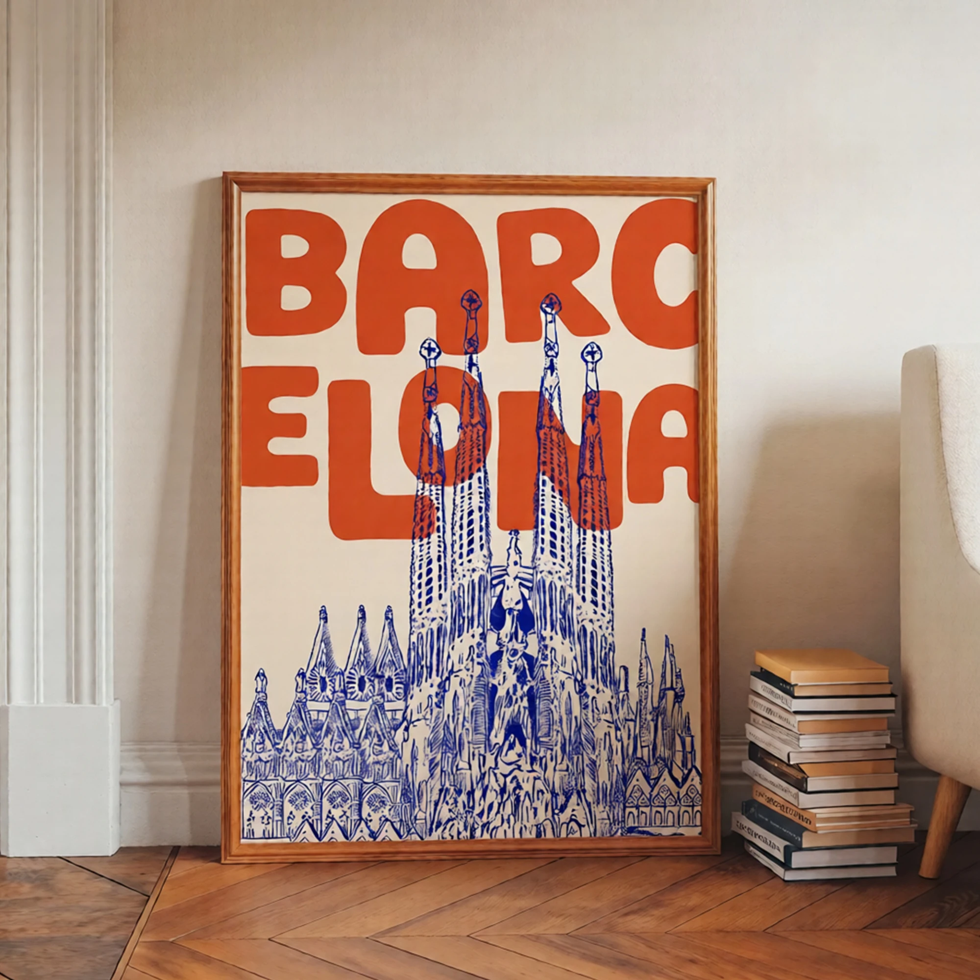 Barcelona Travel Poster Spain Wall Art Print Canvas Painting Poster Picture For Living Room,Bedroom Dining Room Home Decor image 3