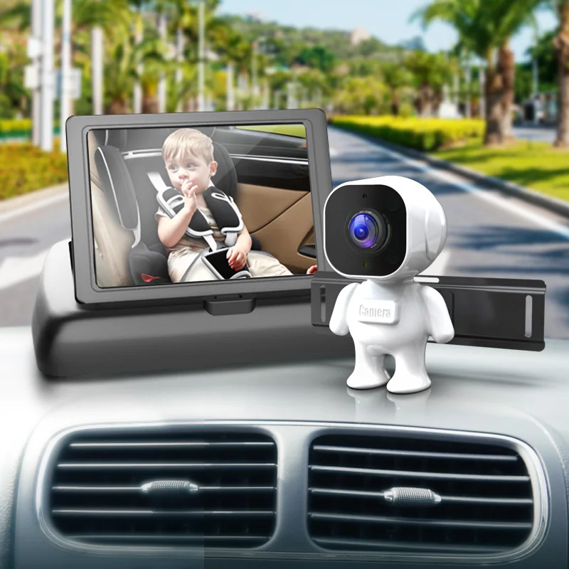 Car Baby Caregiver 4.3 Inch Folding Display + Night Vision Camera Rear Care Image