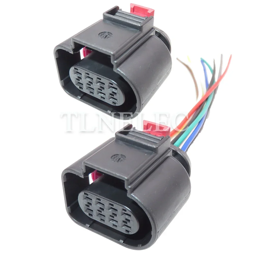 8 Pin Way Auto Lane Change Auxiliary System Sealed Socket with Wires Automobile Wire Harness Connectors 4H0973714B 4H0 973 714 B