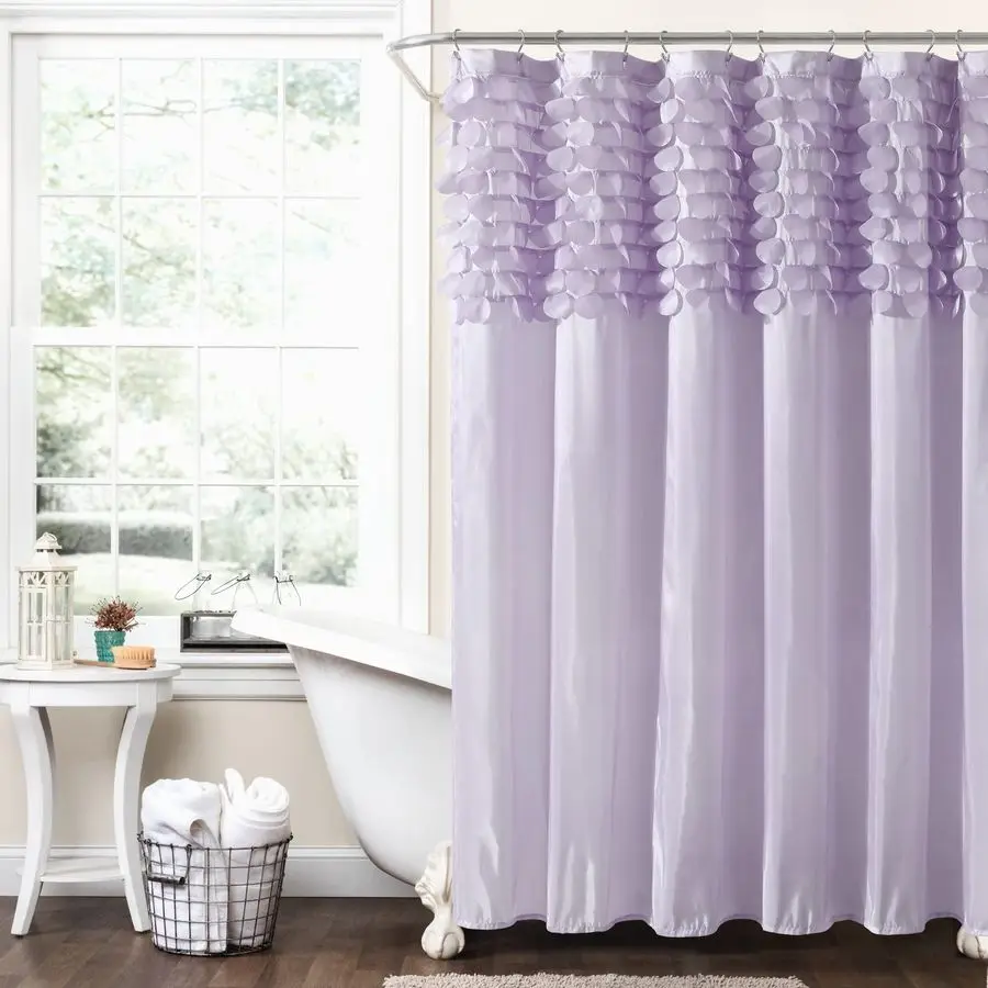 

Shower Curtain Single 72 W x 72 L Lilac Purple Shower Curtains for Bathroom Bathroom Curtain Glam Bathroom Decor