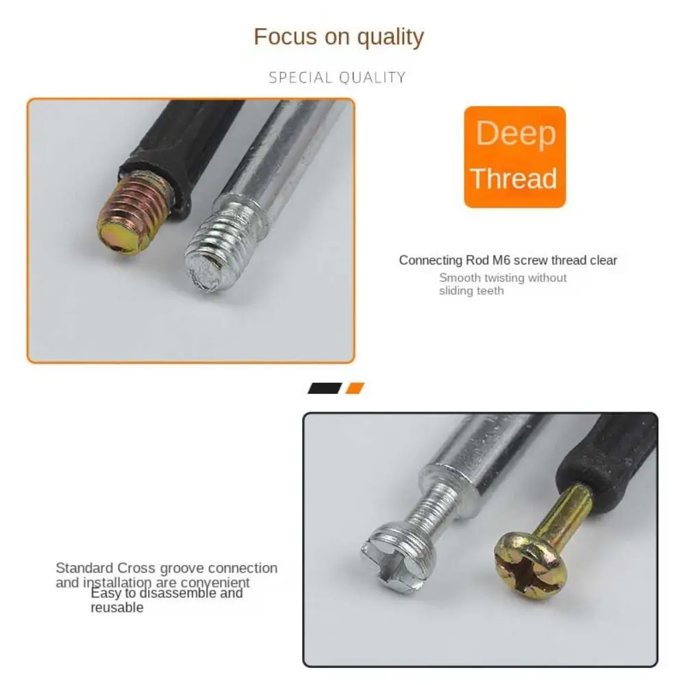 Nut Connection Self Tapping Rod Desk Link Fixer Furniture Connector Furniture Screw Nut Connectors for Cabinet Connecting Rods