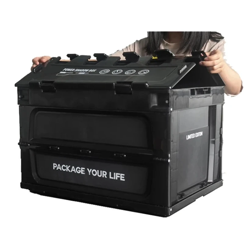 

Vegetable Shipping Recycling Black Easy Fold Plastic Playing Card Bin Box Storage