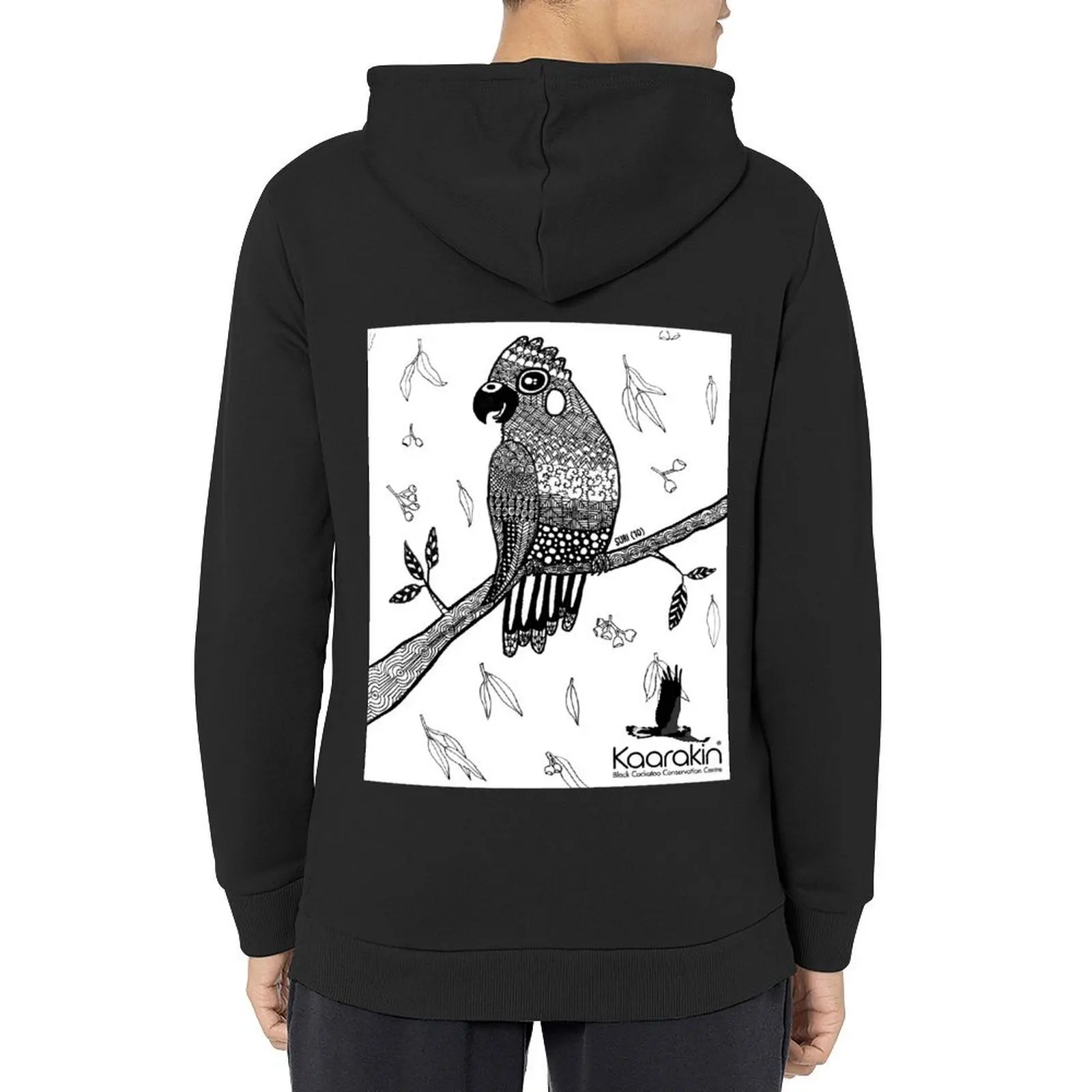 

Chatty Black Cockatoo Hoodie anime clothes korean autumn clothes men wear korean clothes tracksuits