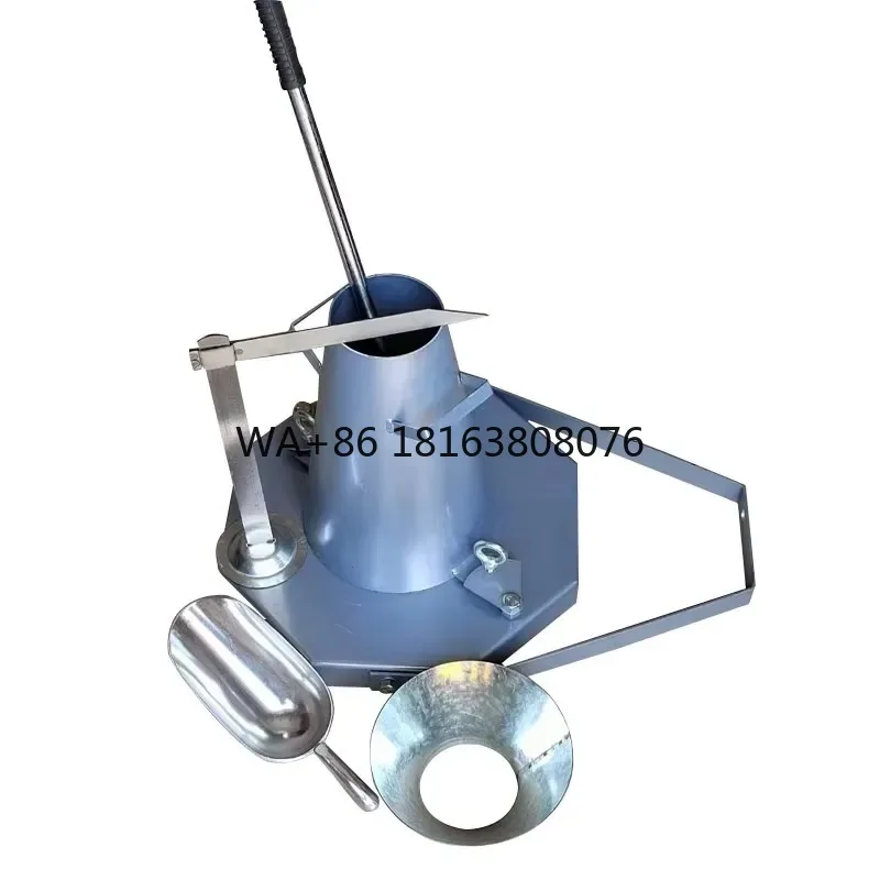 Portable Manual Stainless Steel Concrete Slump Test Cone Set Standard Concrete Slump Cone Test Kit Abrams Apparatus