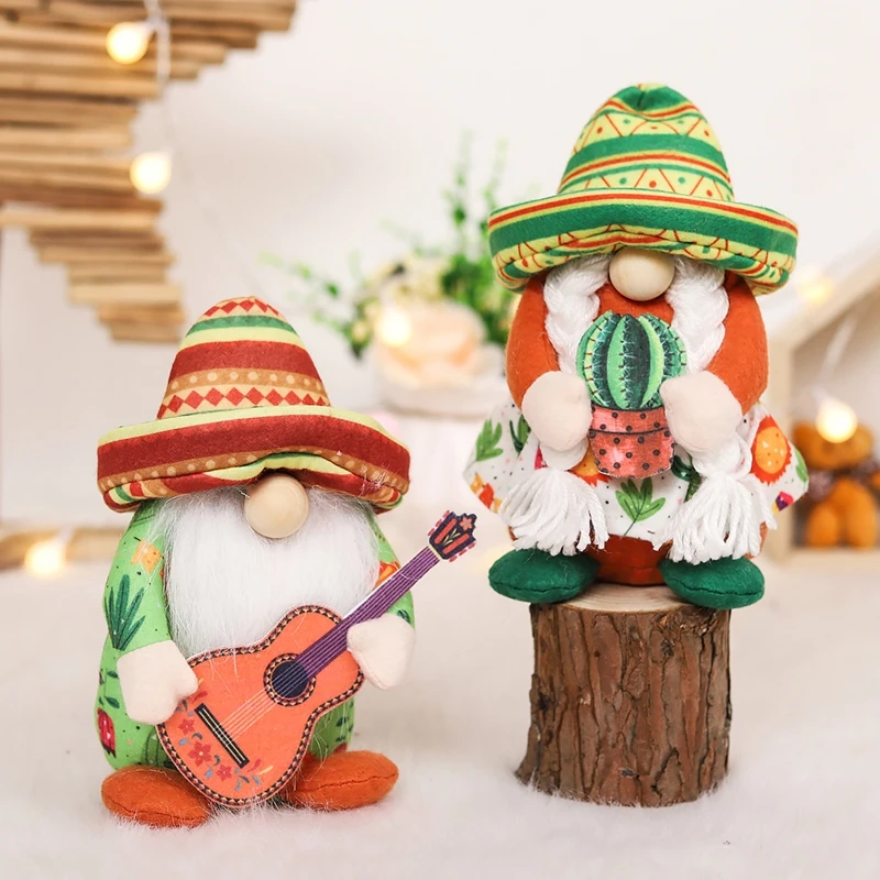 Mexican Gnome Doll Festival Decoration Dwarf Gnome Doll Plush Faceless Doll Mexican Day Party Carnival Decor Ornaments Gifts