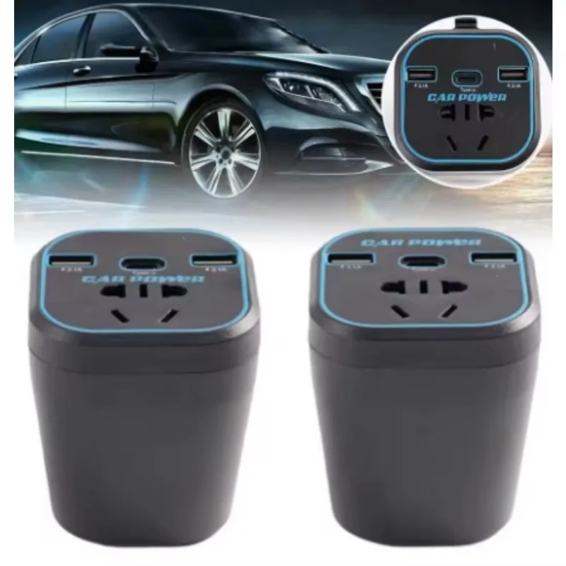 Vehicle Mounted Inverter 12V24V Universal To 220V Automotive Part Socket Converter Charger Automotive Power Auto Multifunct