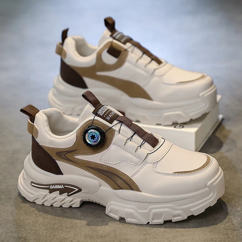 

Autumn New Men's Sneakers Versatile High-Top Trendy Thick-Soled Running Shoes Casual Fashion Shoes Suitable for Outdoor Sports