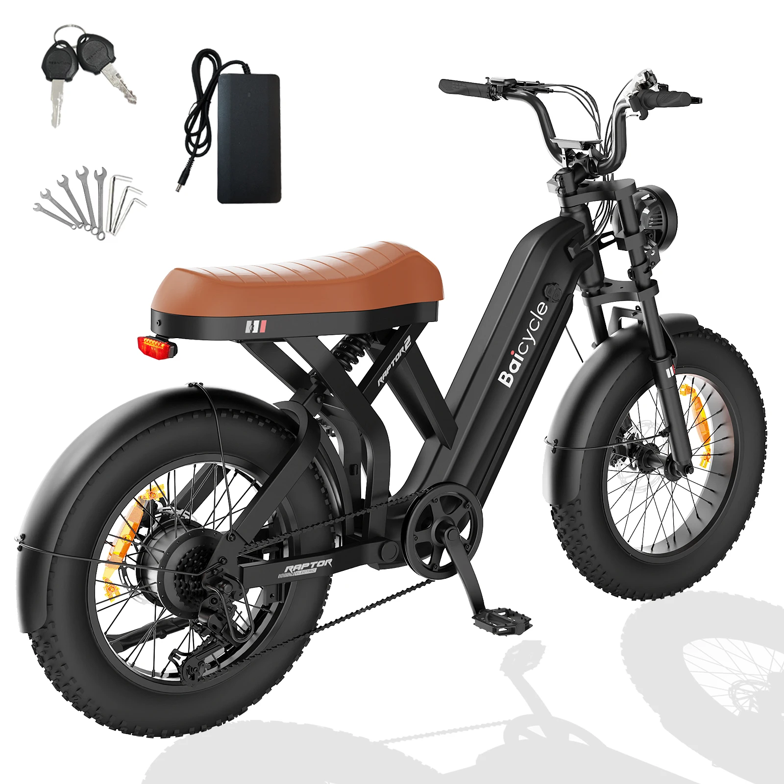 Electric Bike for Adults, 3000W Motor, 40MPH Top Speed, 52V 31.5Ah Battery, Up to 85 Miles Range, 20" Fat Tires, Off Road Mountain E-Bike